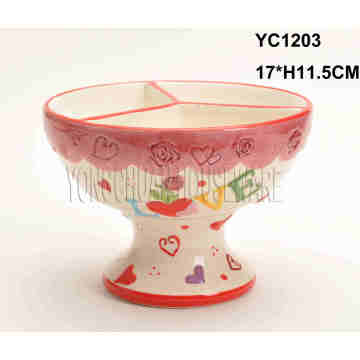 Cerámica Glaze Serve Bowl Set para el Día de San Valentín